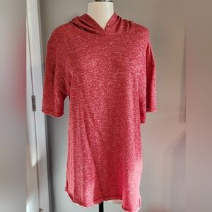 LuLaRoe Red Hooded Cardigan